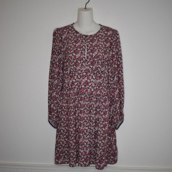 Banana Republic Ditsy Floral Dress Sz 8 Tiered Whimsigoth Boho Cottagecore 70s - Picture 1 of 16